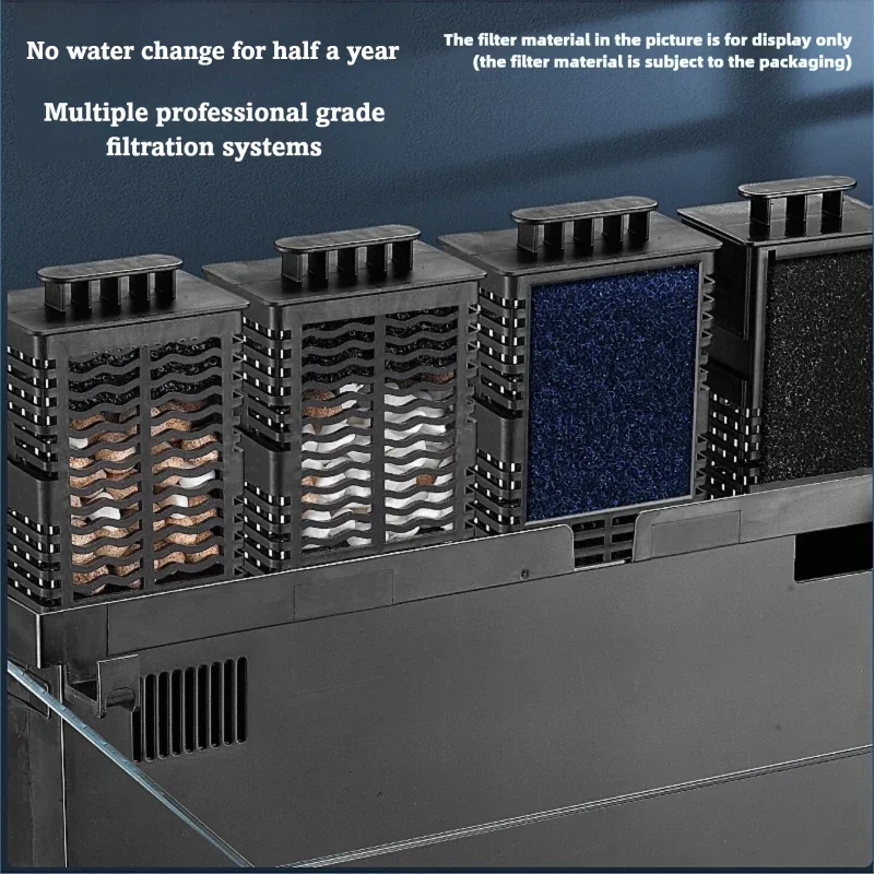 Acuario de peces frescos, tanque de peces de escritorio inteligente, aplicación táctil, Control silencioso, reducción de aire, arrecife de Coral para agua dulce marina