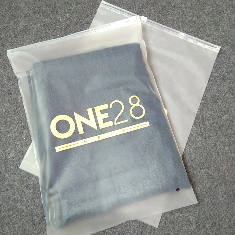 

Customized clothing packaging, zipper bag, dual color logo printing