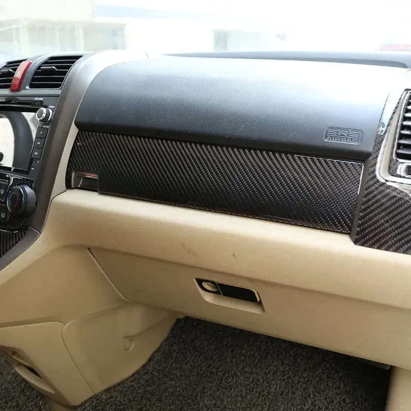 15 Pegatinas Decorativas De Fibra De Carbono Roja Para Interior Honda CR-V 2007-2011