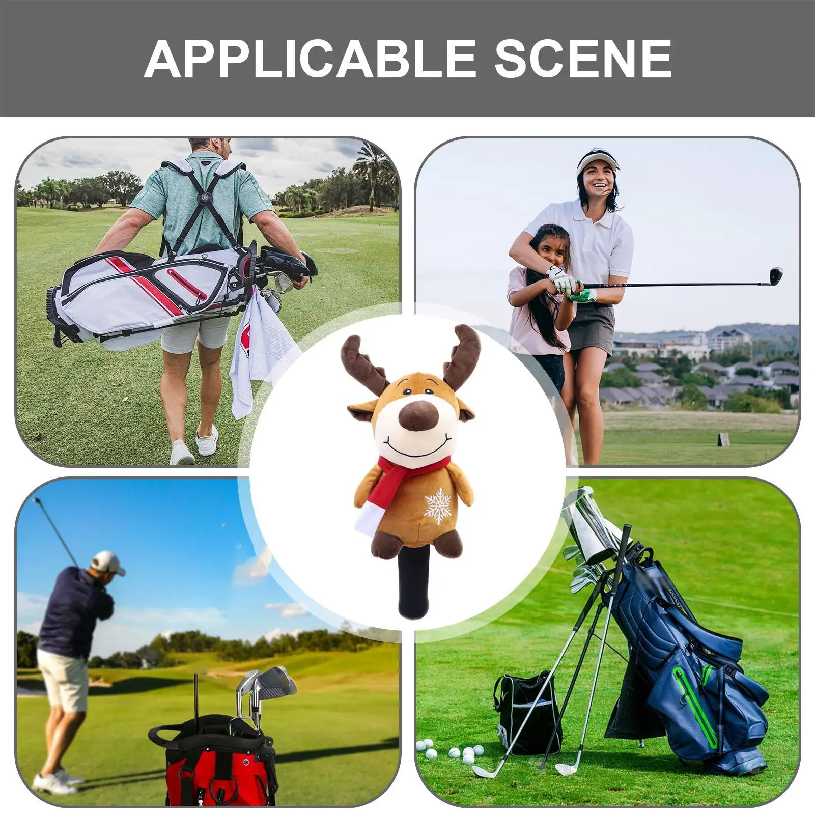 Club Covers Christmas Club Head Cover Stylish Driver Protector For Women Men Outdoor Driving Range Practice Tournament Clubhouse