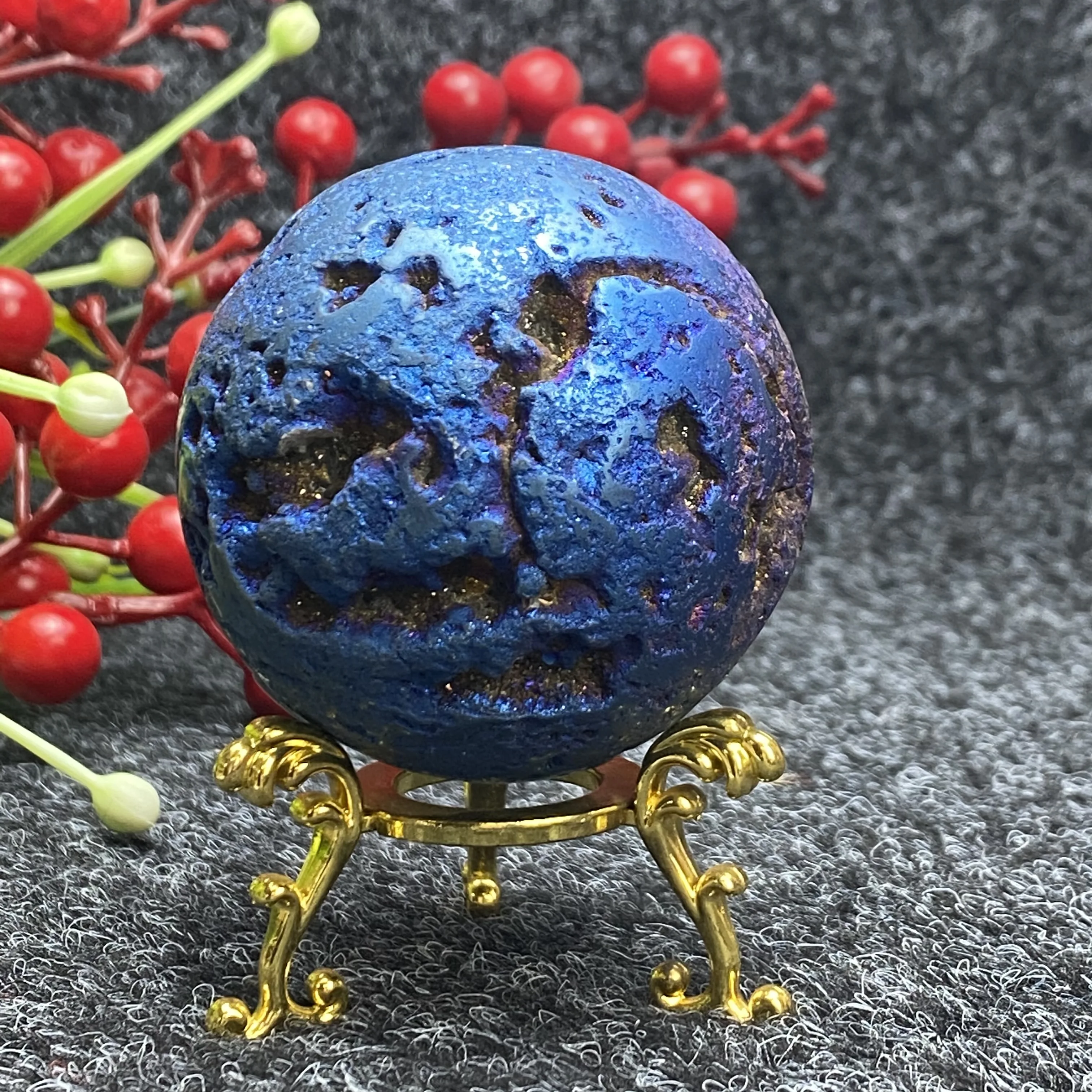 

Шар с минеральной энергией Shaanxi, украшение для комнаты, феншуй, широко известный как зеленый призрак, отправляющий Brac
