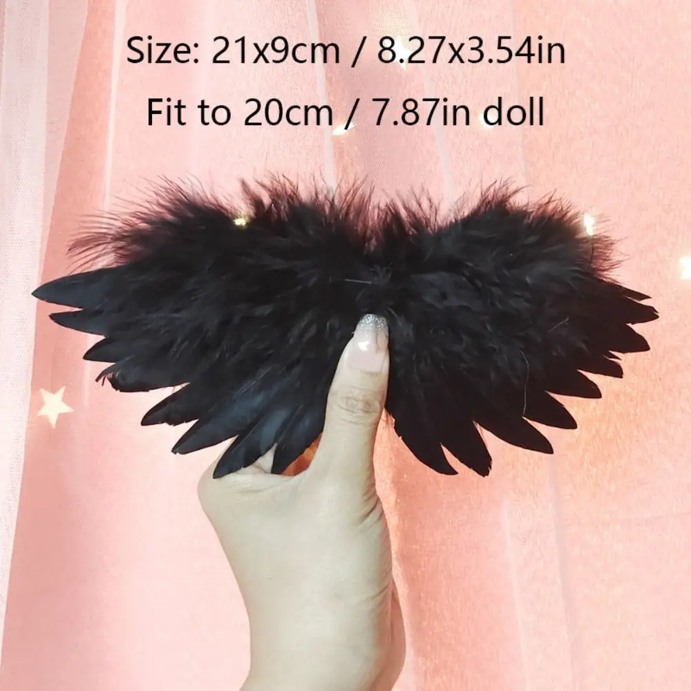 DIY Plush Stuffed Wing Cotton Doll Soft Korea Kpop 20CM Doll Feather Wings Cartoon Kawaii Cotton Doll‘s Cloth Girls