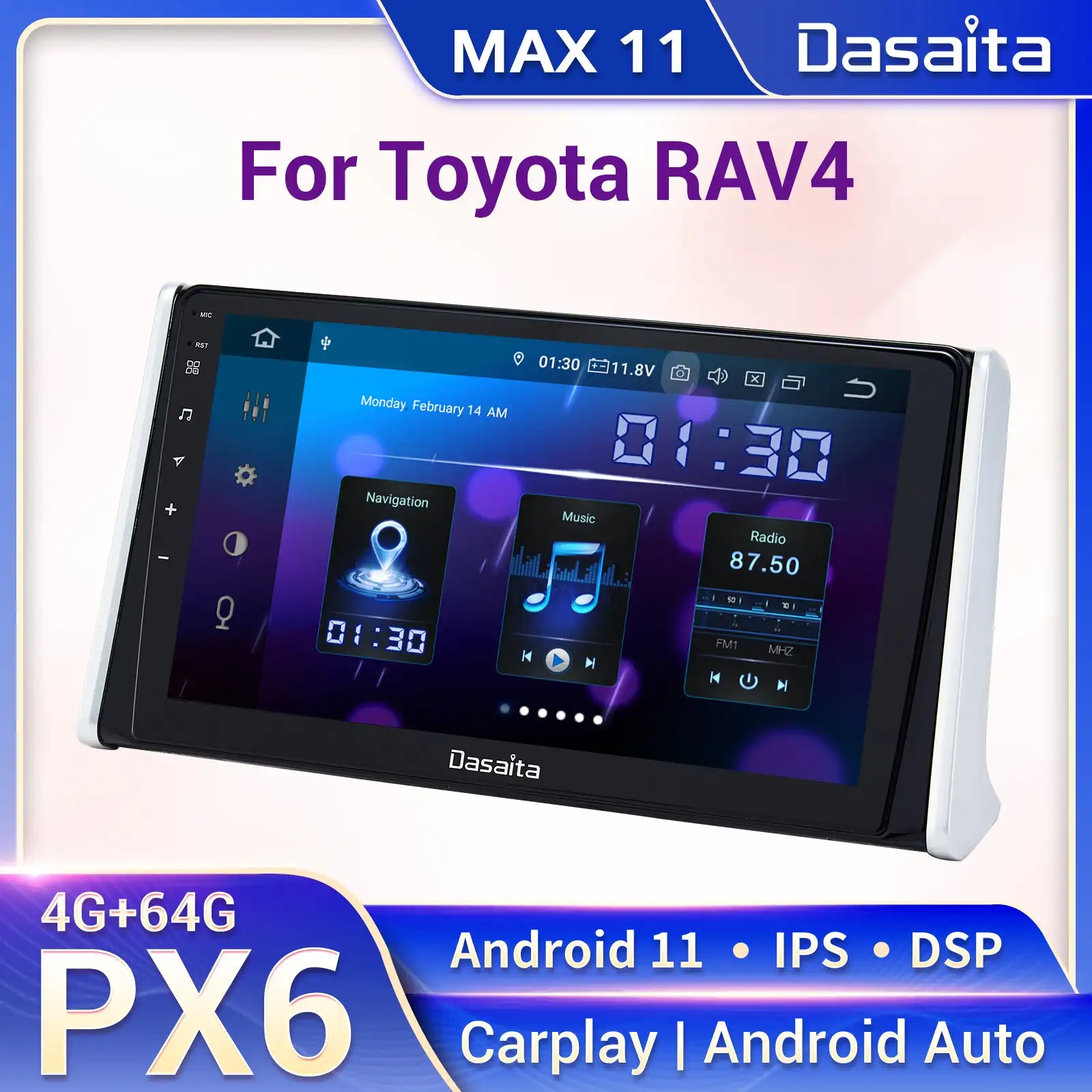 Dasaita Max11 Toyota Rav4 2019 2020 2021 Car Stereo 10.2 Inch Carplay