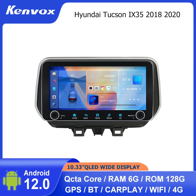 

10.33" Android Car Radio For Hyundai Tucson 2018-2020 Multimedia Video Player Navigation GPS Carplay WIFI Stereo Head Unit 2 Din