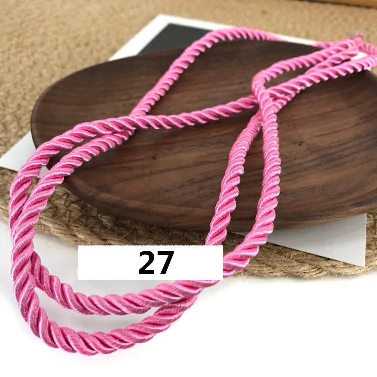 5m 3mm Three-Strand Colorful Polypropylene Rope for Rustic Home Decor & DIY Projects