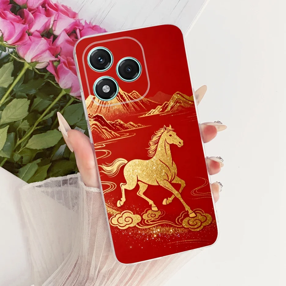 Stylish Clover Lotus Painted Soft Silicone Case