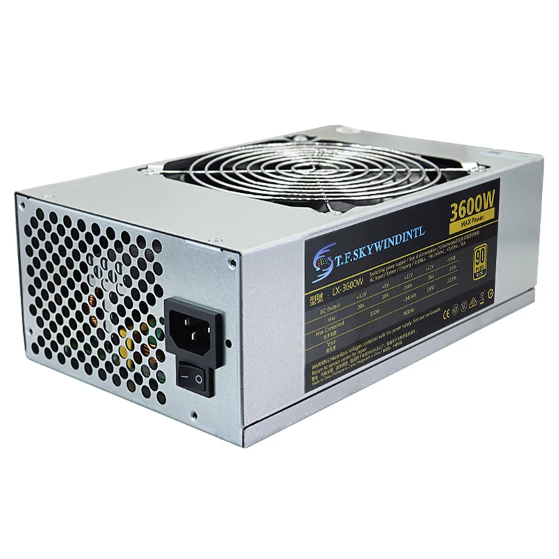 220V 3600W ATX 전원 공급 장치, 완전 모듈식 PSU, AI 컴퓨팅 설계, 딥 러닝 지원, RTX 5090 GPU 서버 워크스테이션용