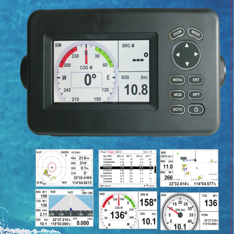 Matsutec HP-528A 4.3 calowy kolorowy wyświetlacz LCD ploter wykresów wbudowany w klasie B AIS Transponder Combo wysokiej czułości nawigacja GPS morski