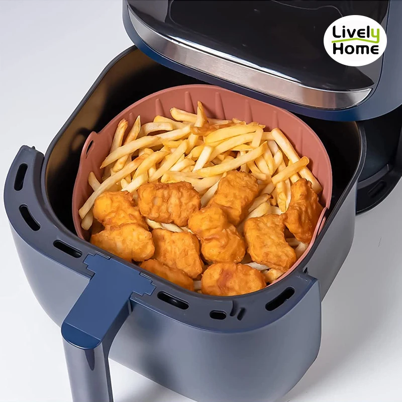 Description Picture 3 of itemAir Fryer Basket Pan, Square Silicone Baking Tray Pot, Non-stick Food-grade Liner, Kitchen Oven Inserts, Airfryer Accessories