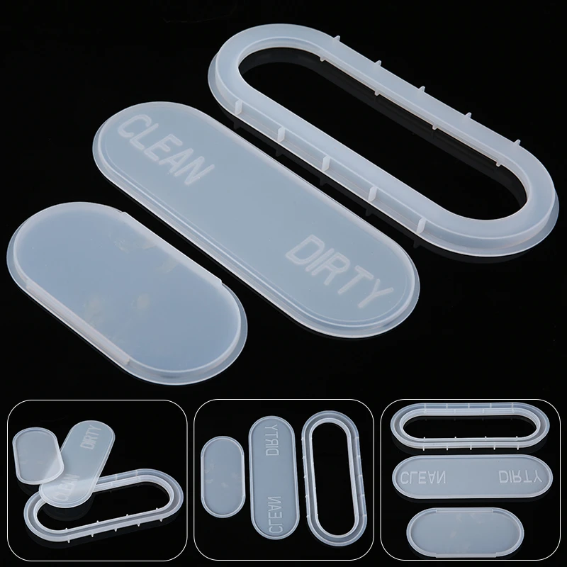 DIY Silicone Dishwasher Mould Clean Dirty Sign Mould Crystal Epoxy