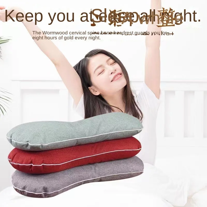 Ai Cao Cervical Bone Pillow Neck Protection Pillow Detachable Old Coarse Cloth Pillow Ai Ye Neck Protection Moxibustion Pillow 2