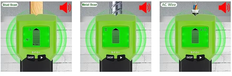 5 in 1 Wall Scanner Detector,Digital Stud Finder with LCD Display, Metal/AC Wire