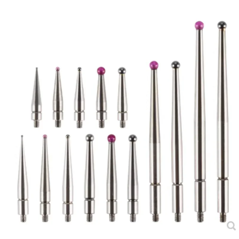 M1.4 M1.6 M1.8 M2 Thread 2mm Head OD 15mm / 44.5mm Length Ruby Head Pin Gauge Micrometer Tip Lever Dial Test Indicator Probe dial test indicator probe