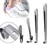 Shoe Horn Reach Flexible Durable Handle Professional Metal Silver Color Shoe Horn Easy To Use Convenient Lifter Long Shoe Spoon 1