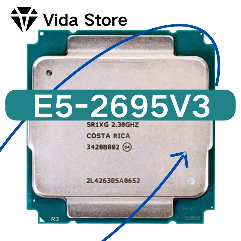 Б/у процессор Xeon E5-2695V3 SR1XG 2,3 ГГц 14-Cores 35M LGA 2011-3 E5 2695V3