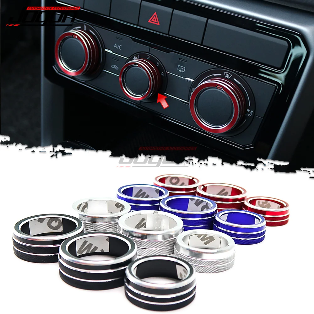 Per Volkswagen Vw T Cross T-Cross 2018-2020 Auto Aria Condizionata Manopola Copertura Trim Interruttore Di Controllo Decorazione Anello Accessori Auto
