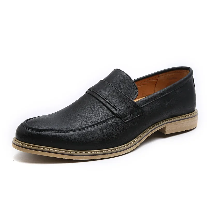Spring New Men's Leather Shoes Formal Dress Business Leather Shoes Banquet Men's