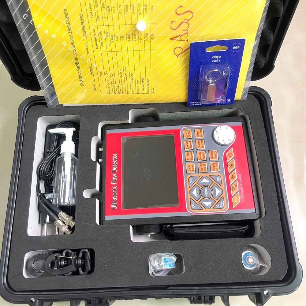 Newly Upgraded Version Portable NDT Digital Ultrasonic Flaw Detector YFD600 Measuring Range 0 to 15000mm Automated Calibration