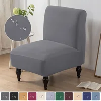 1pc Armless Chair Slipcovers Single Seat Accent Chair Covers Stretch Removable Furniture Protector Covers for Home Hotel Decor 1