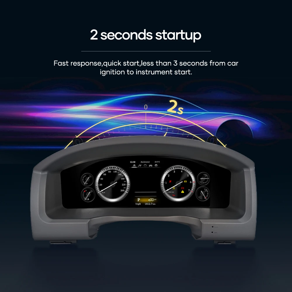 Preling car digitales Dashboard für Toyota Land Cruiser 2012-2018 Jahre Auto LCD-Panel Tachometer virtuelles Cockpit – Detail 8