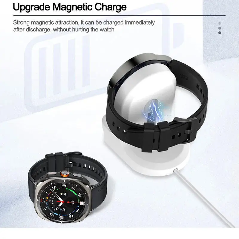 Silikon-Ladestation für Samsung Galaxy Watch Ultra 2025, 47 mm, Ladeständer, Galaxy Watch 8 Classic/8/7/6/5/5Pro 45 46 mm – Detail 4