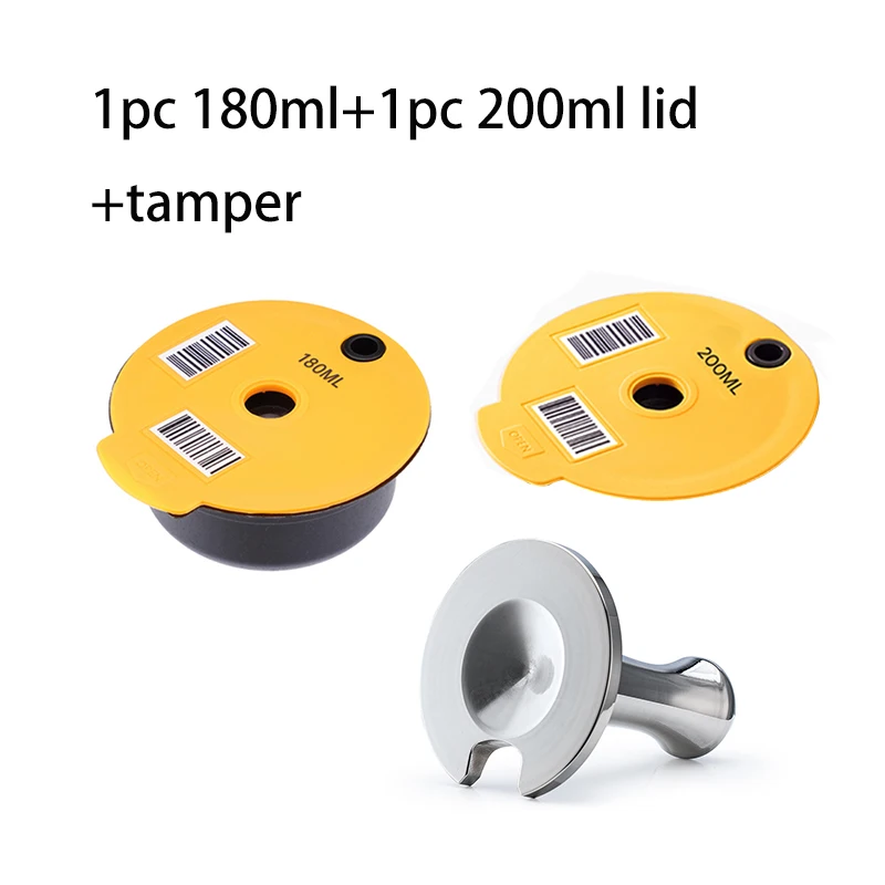 Reusable Coffee Capsule Pods with Silicone Lid - 60ML / 180ML Capacity