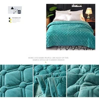 Super Soft Flannel Bedspread Geometric Quilted Bed Linens Bedspreads For Winter Warm Flat Sheet Blanket Cover Coverlet покрывало 2