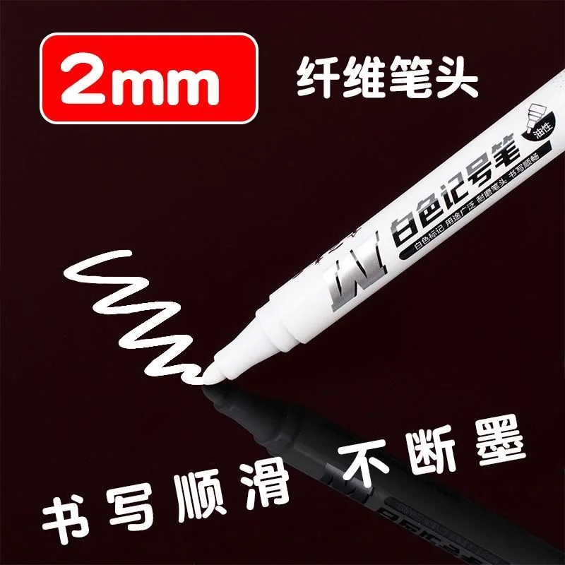 10/1pcs White Marker Pen Waterproof Oil Proof for Plastics Paper Signature Cardboard , Tires, Painting Metal Logistics, Factory 3