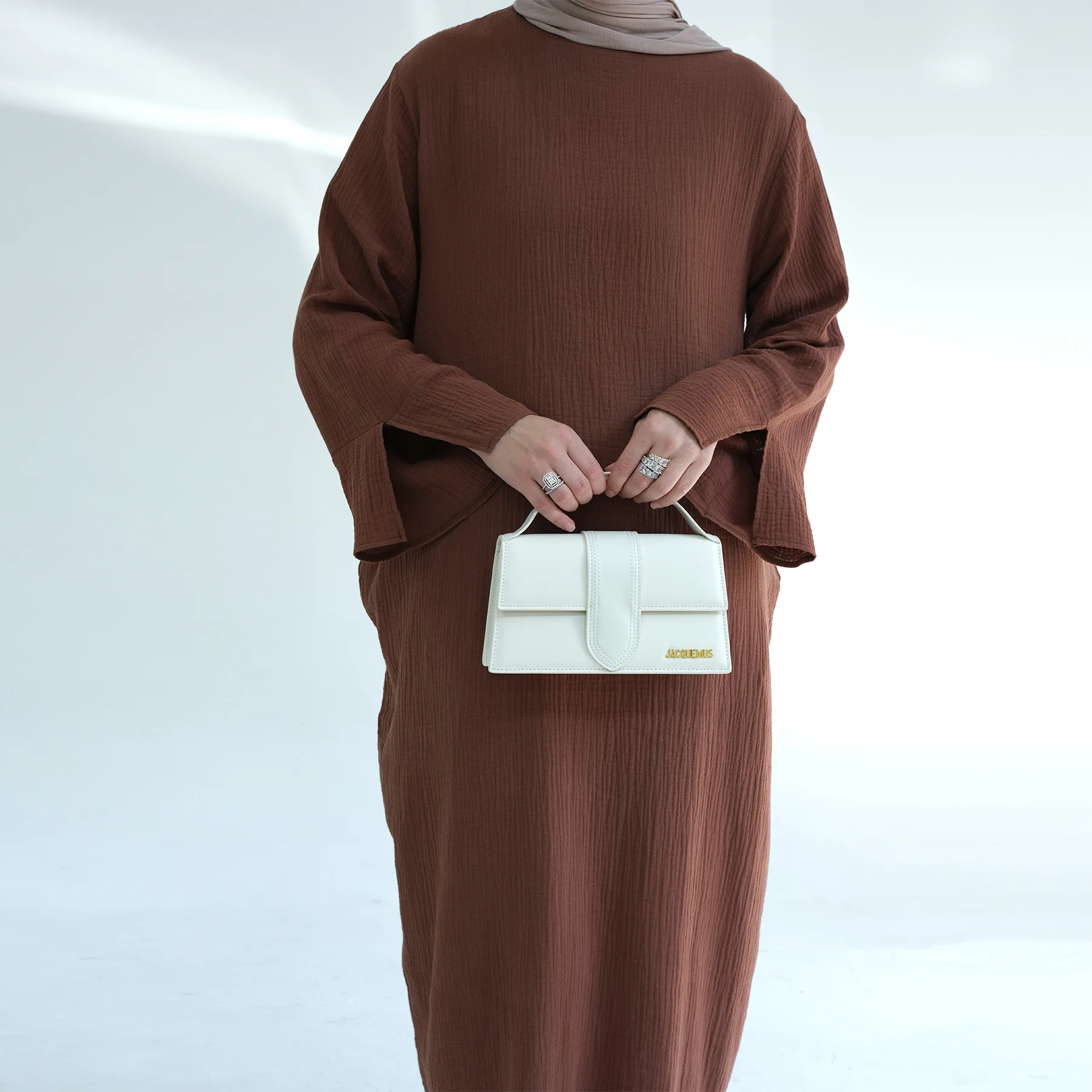 Autumn Abaya for Women Cotton Casual Islamic Long Dress Loose Hijab Robe Muslim Dubai Turkish Modest Kaftan Ramadan Eid