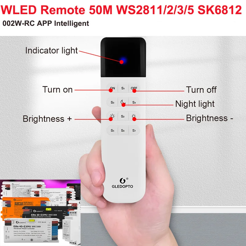 ตัวเลือกสินค้า ตัวควบคุมแสงอัจฉริยะ ESP32 WLED 4 ช่องควบคุม