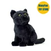 Black Cat High Fidelity Anime Cute Plushie Black Panther Plush Toys Lifelike Animals Simulation Stuffed Doll Kawai Toy Gifts Kid 1
