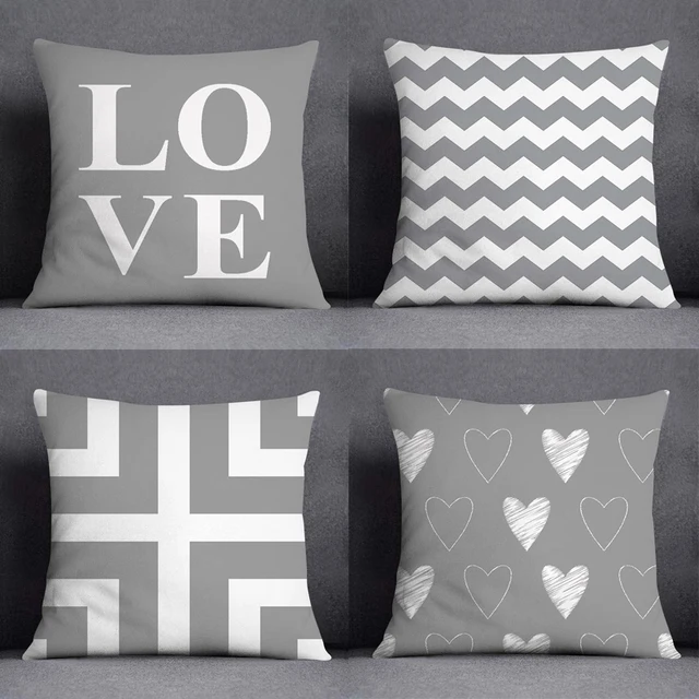 Gray Lumbar Pillow Case: Modern Style and High Quality Home Decor