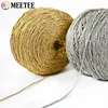 Meetee 100g/roll Gold Silver Yarn Bright Wire Crochet Metallized Thread DIY Hand-woven Knitting Cord Decor Crafts Accessories 3
