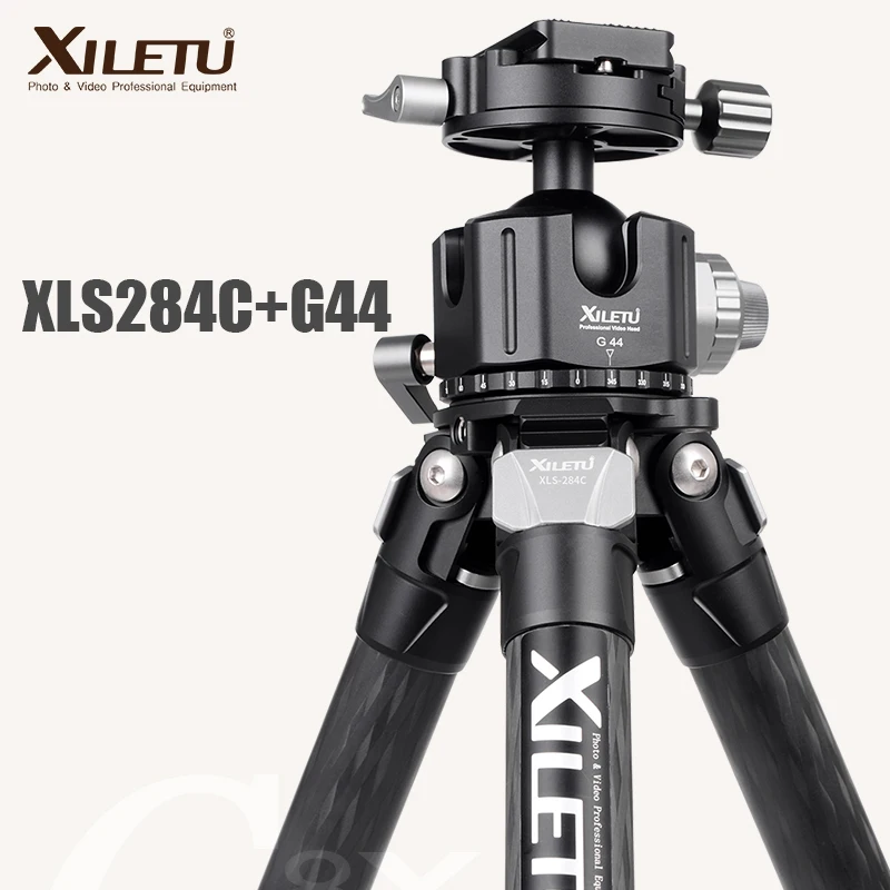 

XILETU XLS284C-G44 professional Tripod portable non-axia low-gravity holder carbon fiber Tripod