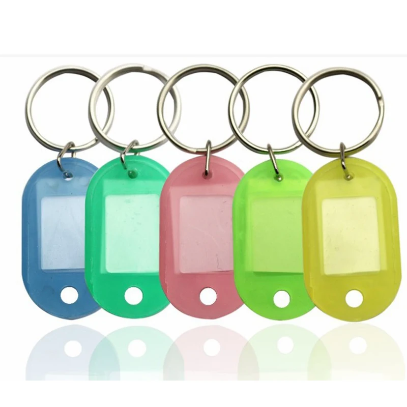 40PcsKeyRingsKeychainIDKeyTagsLabelsWithMetalRingKeyTag