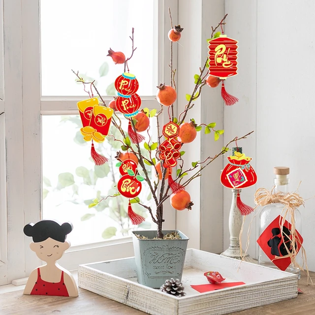 Décoration chinoise de Festival de printemps, décorations de maison  chinoises, fleurs en papier créatif rouge, ornement de porte de chambre à  coucher, de nouvel an - AliExpress