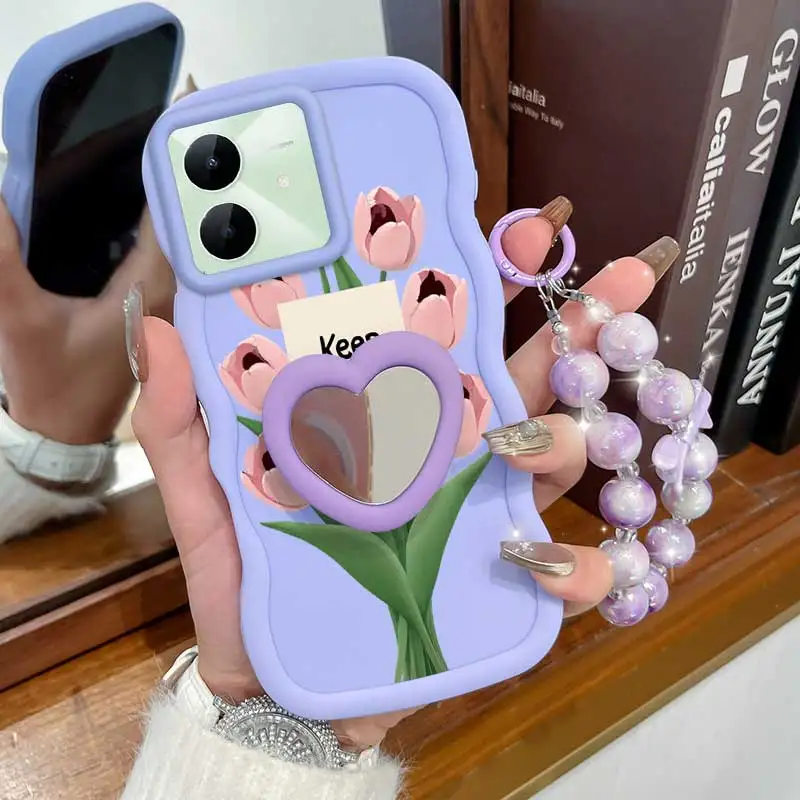 Stay Happy Phone Case Set with Lanyard and Stand - 3 Piece Bundle