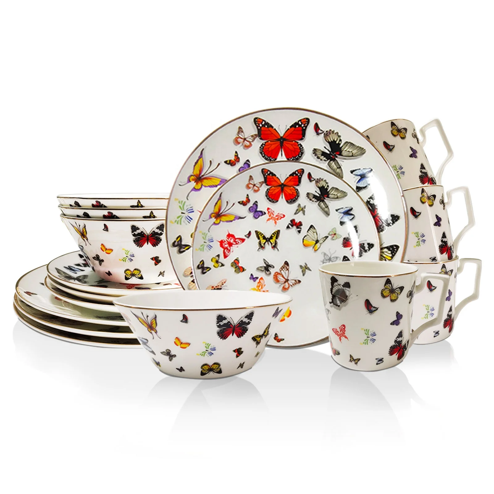 Shanxi Factory Wholesale Nordic Bulk Hand Painted Ceramic Dinner Plate Ceramic Plates Sets Dinnerware Tableware Ceramic Plates
