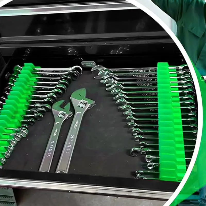 Magnetic Wrench Holder Flexible Combination Wrenches Storage Rack Holds 23 Wrenches Wrench Rack Tool Trays for Professionals