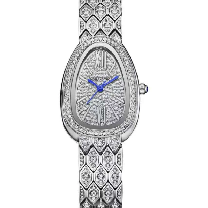 

Luxury Women's Watches Full Diamond Quartz Wristwatches Oval Bracelet Watches Clock Relogios Feminino Часы Женские Наручные Gift