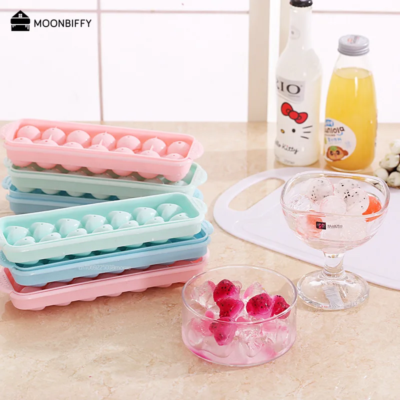 Silicone Ice Tray 3D Round Ice Molds Home Bar Party Use Round Ball Ice Cube  Makers Kitchen DIY Ice Cream Moulds 