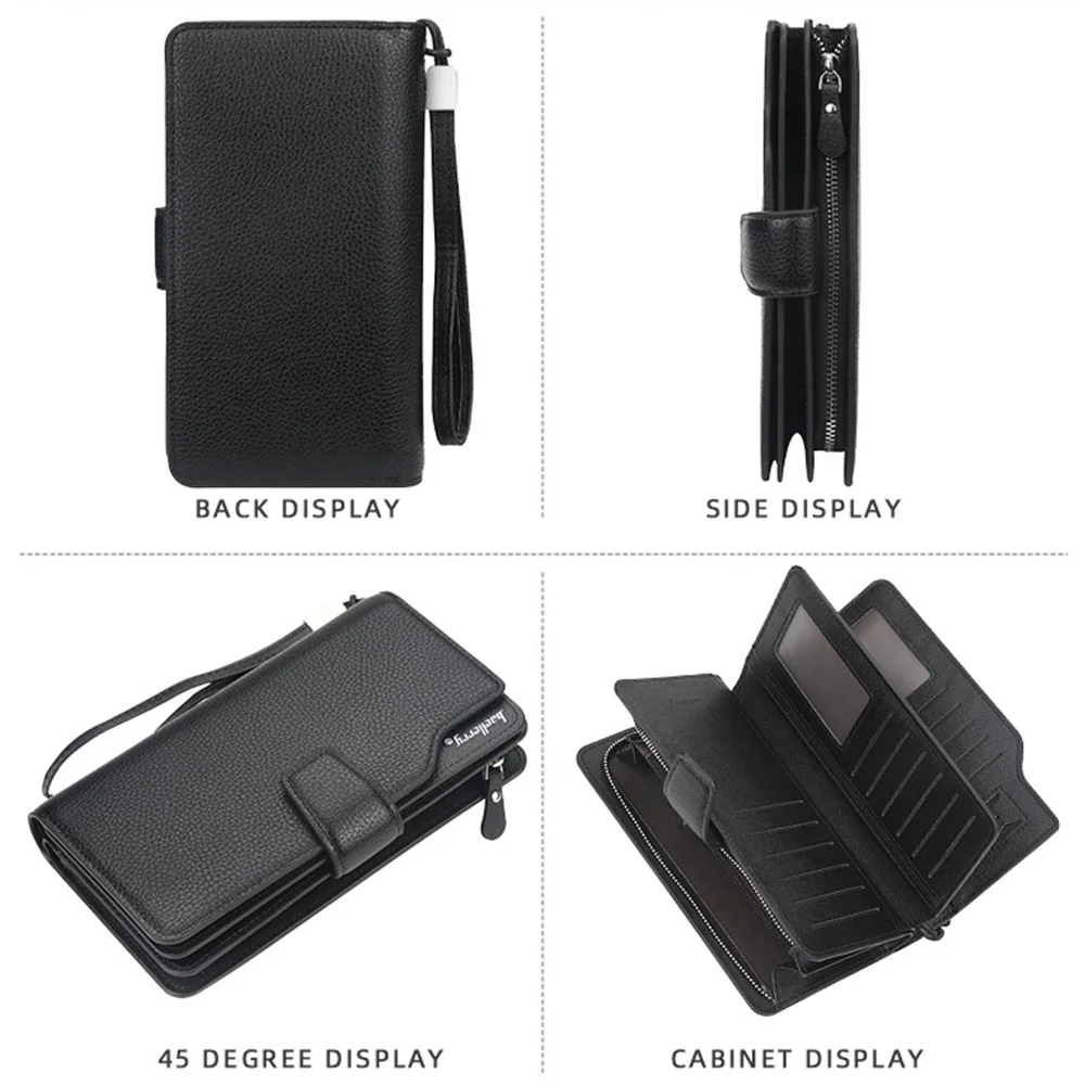 Baellerry Long Men Wallets Causal 23 Cards Holder Male Purse Zipper Large Capacity Big Brand Luxury Wallet For Men 6