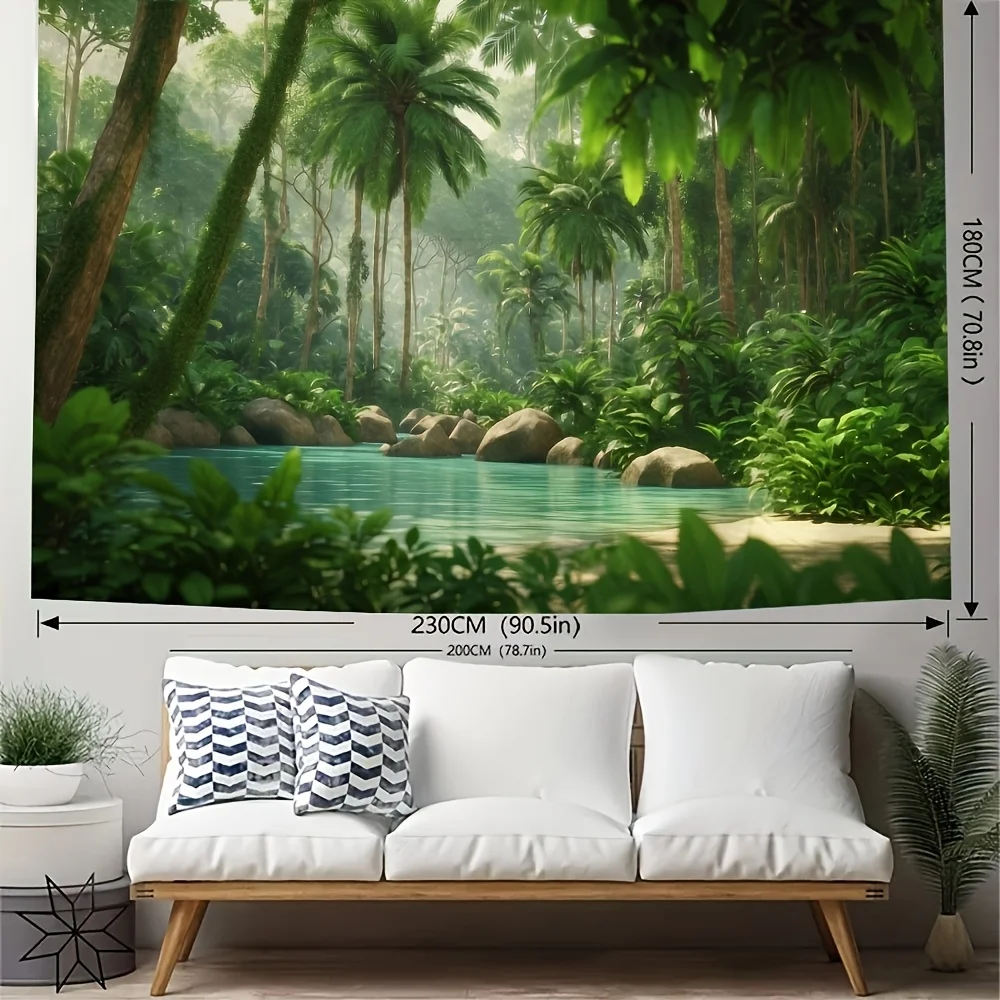 Tapisserie de forêt tropicale luxuriante 5