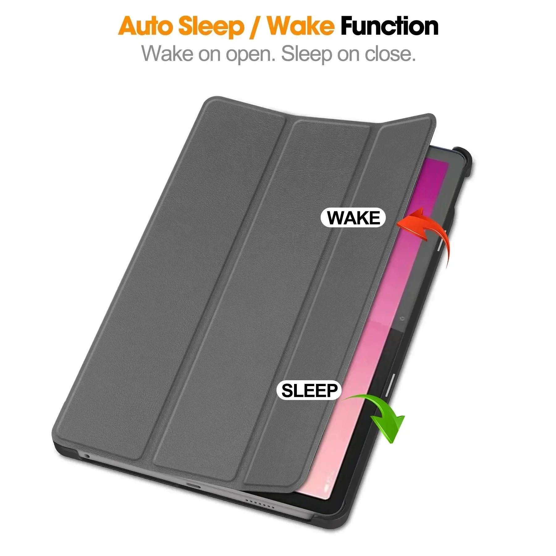 Tablet Case For Lenovo Tab P12 12.7 inch Tri-Folding Stand Magnetic Smart Cover for Lenovo Xiaoxin Pad Pro 12 7 12.7 Case tablet case