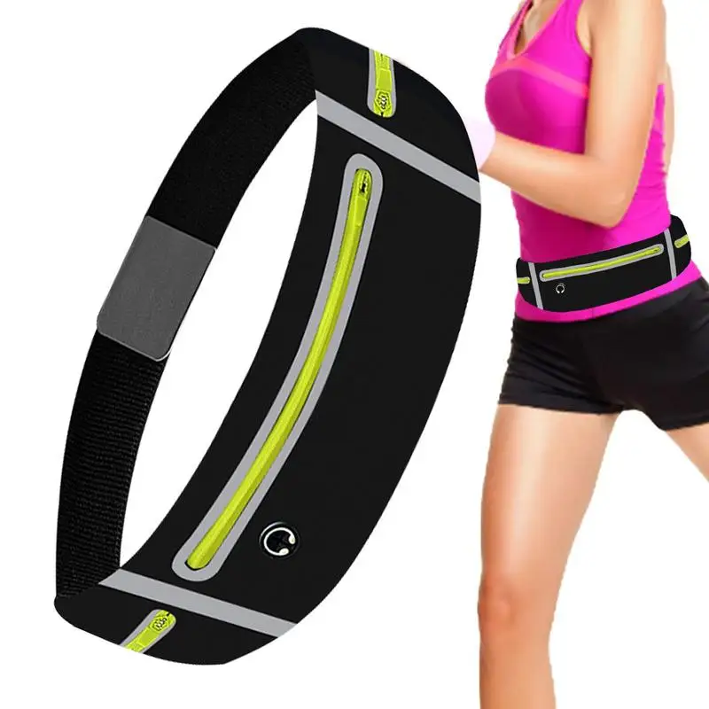 

Running Belt Portable Hand Free Waterproof Fanny Pack Reflective Slim Waist Pack For Running Sports Walking Travel Hiking