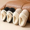 New Fur Slippers For Women Winter Fluffy Fashion Warm Thick Sole Plush Cozy Slides For Home Indoor Platform Cotton Shoes 1