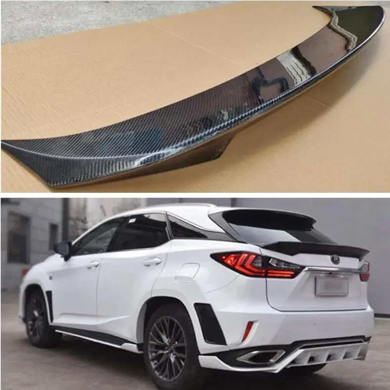 

REAL CARBON FIBER REAR WING TRUNK LIP TAIL SPOILER FOR LEXUS RX RX200T RX450H 2016 2017 2018 2019 2020