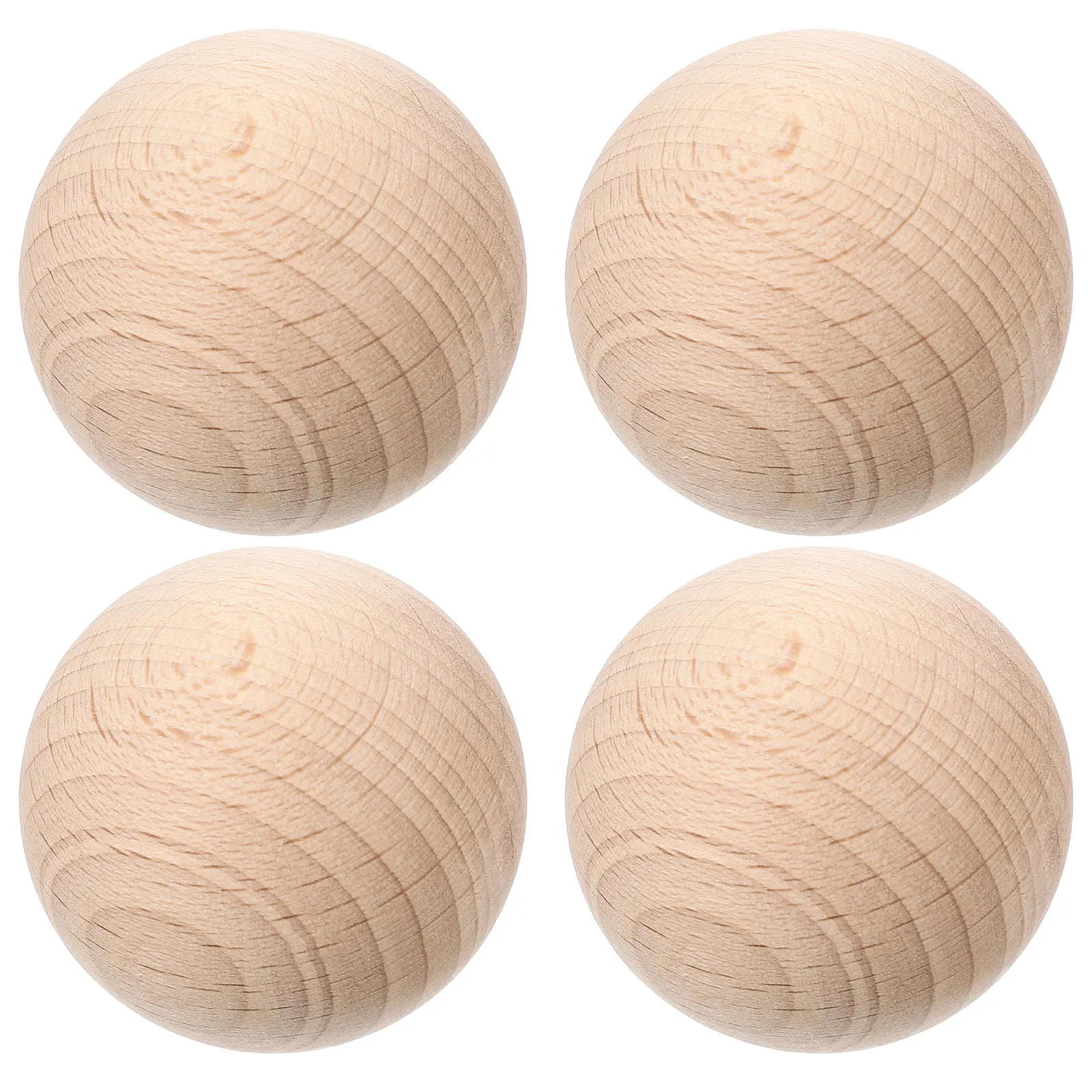 4Pcs Outdoor Play Toys For Kids Bocce Game Croquet Golf Leisure Sports Bocce Ball Ground Bowling Gate Ball Beech Wood 4.5CM