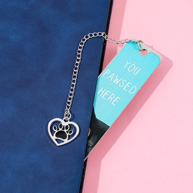 10Pcs Cute Cat Paper Clips With Alloy Pendants | Metal Bookmark Clips For Books, Office, School | Gift For Cat Lovers