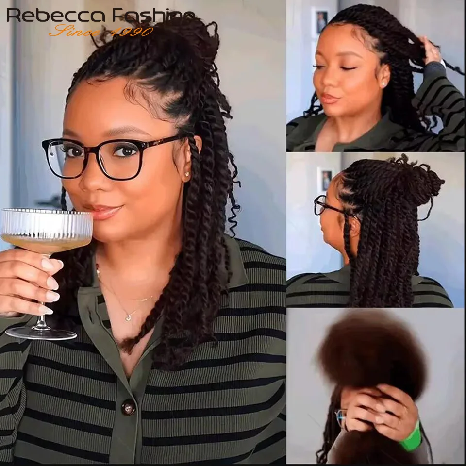 Braiding hair extensions Afro Kinky Bulk Hair For Braiding Hair extensions Rebecca Lightweight Natural colors For African Braids Casual wear QVR